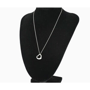 Tiffany & Co. Elsa Peretti Open Heart Charm Sterling Silver 925 on 16" Chain